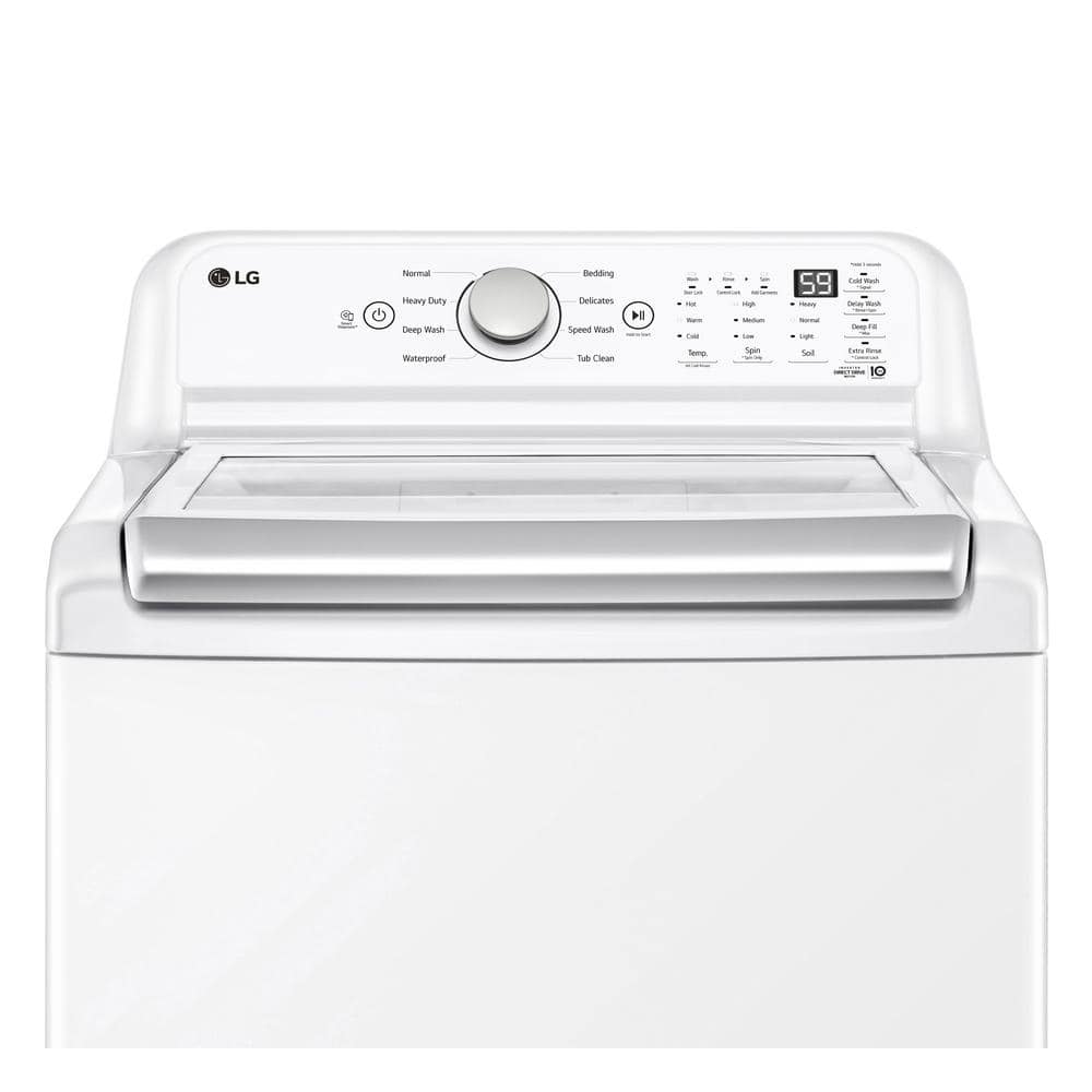 4.8 cu. ft. Top Load Washer in White with 4-way Agitator, NeverRust Drum and TurboDrum Technology