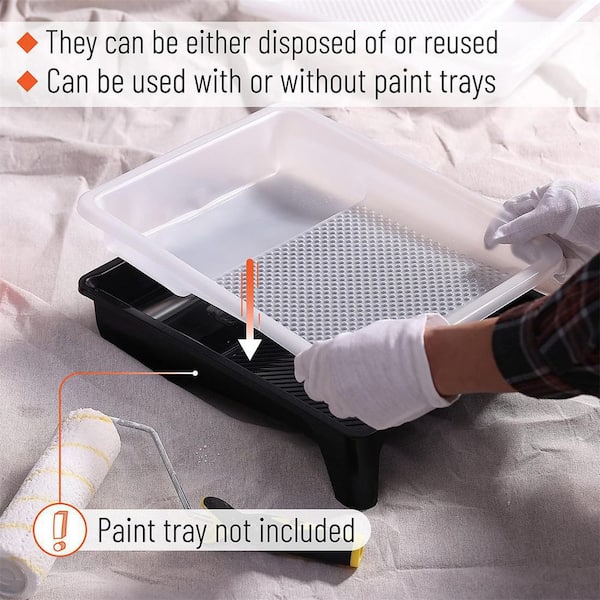 Wooster R408-13-XCP24 Paint Tray Liner Hefty Deep-Well Plastic 13 W X  19.4 L 3 qt Disposable Clear - pack of 24