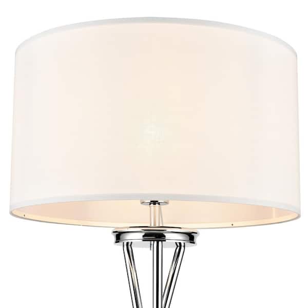 Chrome White Floor Lamp, Crystorama Floor Lamps