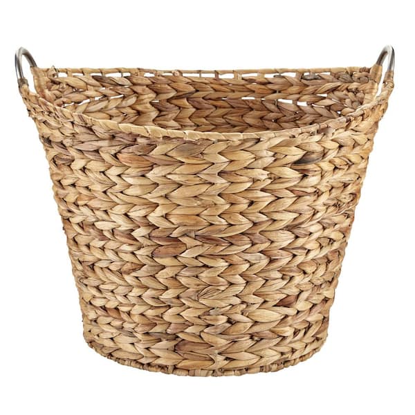 Vintiquewise Large Round Water Hyacinth, Large Round Baskets For Storage