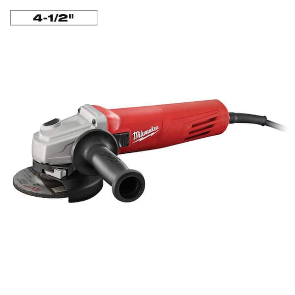 Milwaukee 11 Amp 4.5 in. Small Angle Grinder with Slide Lock-On Switch