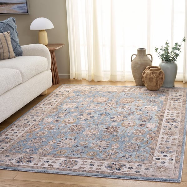 Ellwood 7 ft. x 10 ft. Blue/Navy Floral Area Rug