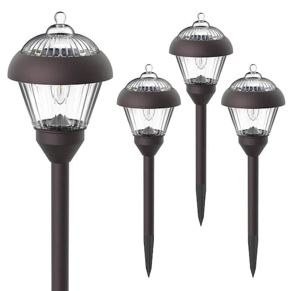 GIGALUMI Solar Bronze Path Lights with Waterproof (4-Pack)