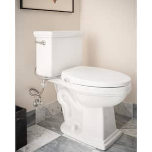 2-Series Standard Non-Electric Add-On Bidet Seat for Elongated Toilets in White