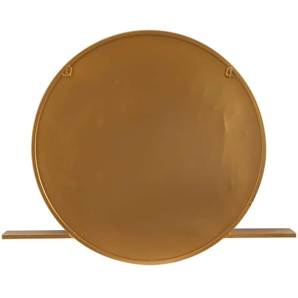 Litton Lane 28 in. x 35 in. 1 Shelf Round Frameless Gold Litton Lane 28 in. x 35 in. 1 Shelf Round Frameless Gold