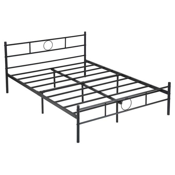 Homy Casa Circle Black Metal Frame Full Size Platform Bed CIRCLE FULL ...