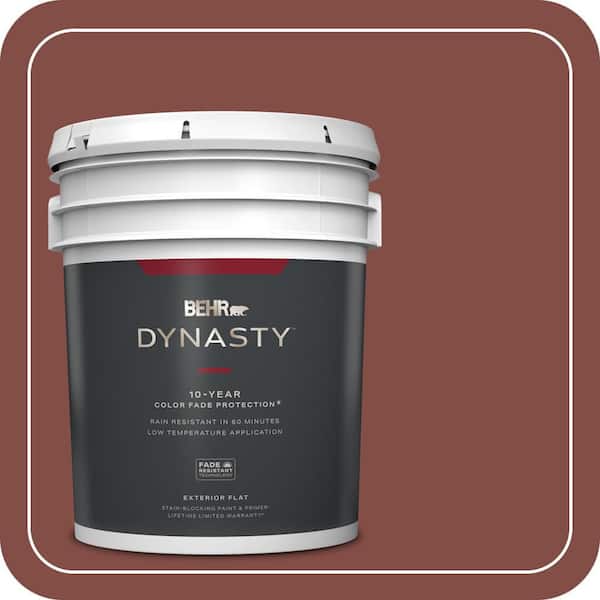 BEHR DYNASTY 5 gal. #ECC-36-3 Red Bluff Flat Exterior Stain-Blocking Paint & Primer