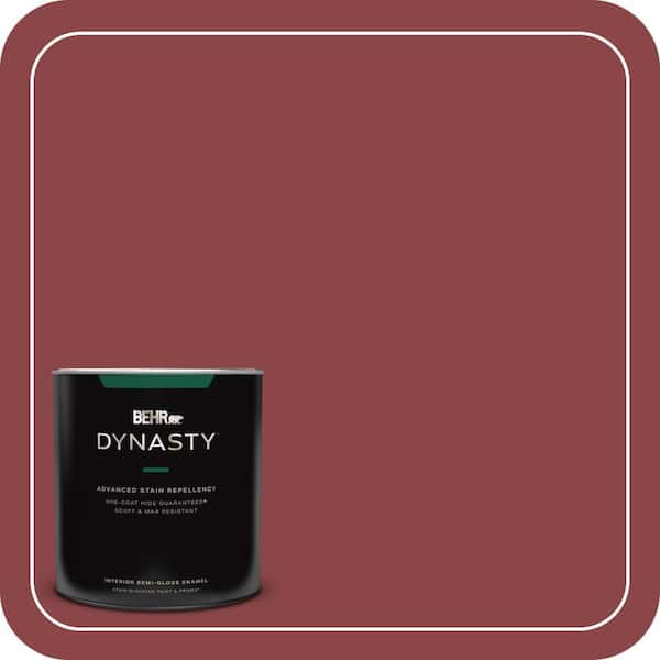 BEHR DYNASTY 1 qt. #PPU1-10 Forbidden Red Semi-Gloss Enamel Interior ...