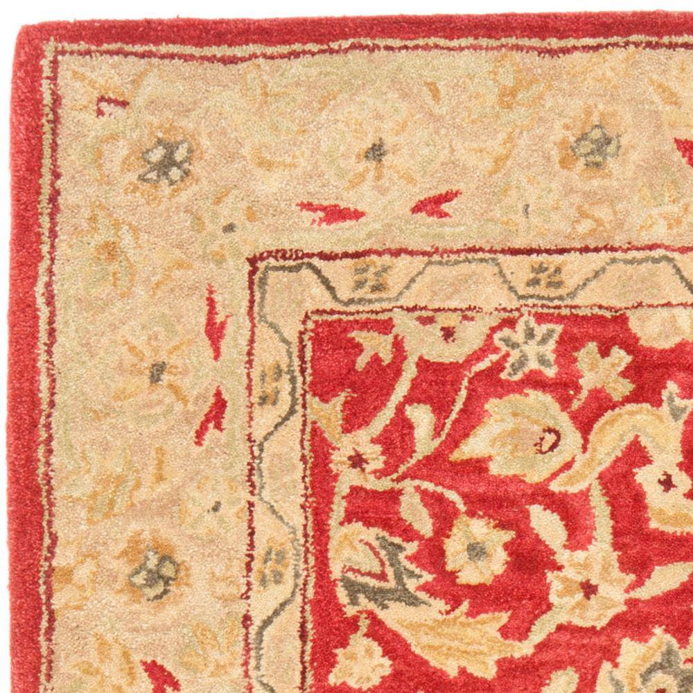 SAFAVIEH Anatolia Tracy Traditional Wool Area Rug, Red/Ivory, 4' x 6'