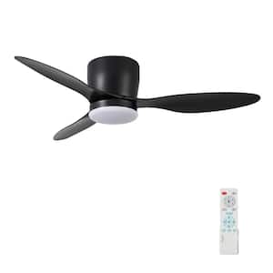 42 in. Black LED Integrated Indoor Ceiling Fan with Light and Remote 3 Blades