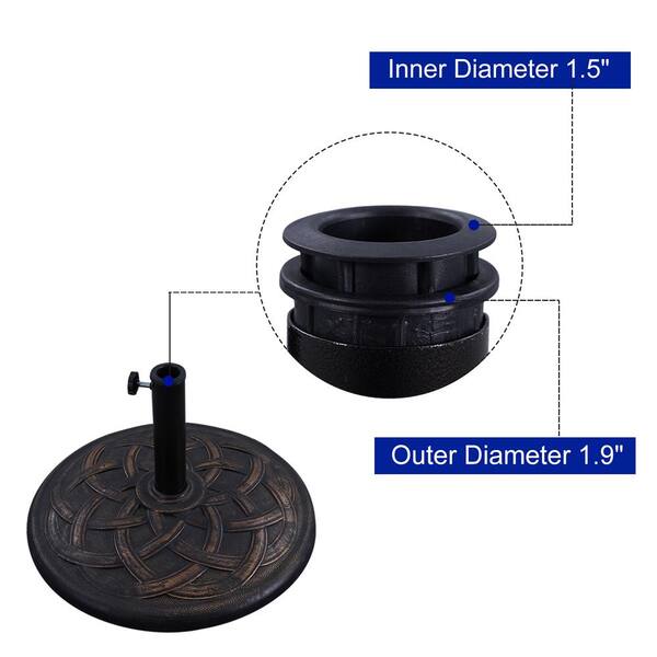 ACEGOSES Patio Umbrella 42 lbs. Resin Patio Umbrella Base in