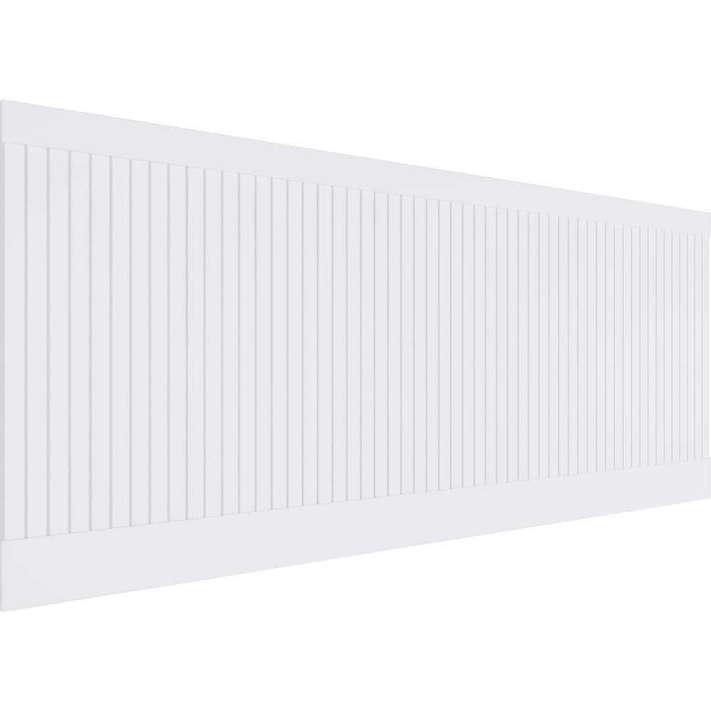 5/8 in. x 96 in. x 56 in. PVC Deluxe Beadboard Wainscoting Moulding Kit  (for heights up to 57-5/8 in.)