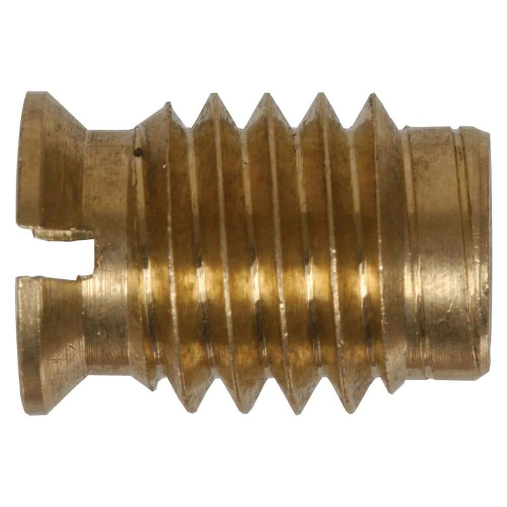 4-40x3/8 in Solid Brass Threaded Inserts Hard Wood-Qty:100