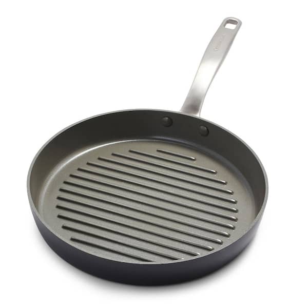 GreenPan Chatham Healthy Nonstick Hard Anodized 11 in. Ceramic Grill Pan in Gray