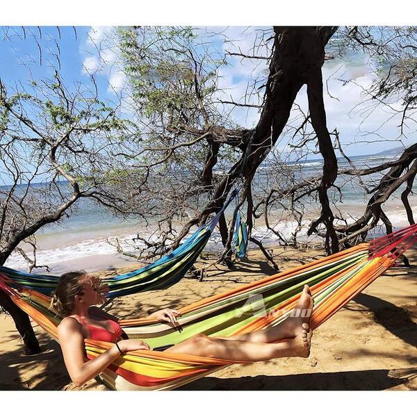 Camping Hammock Portable Nylon Hammocks With Tree Straps