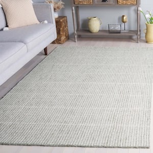 Abstract Sage/Ivory 4 ft. x 6 ft. Classic Crosshatch Area Rug