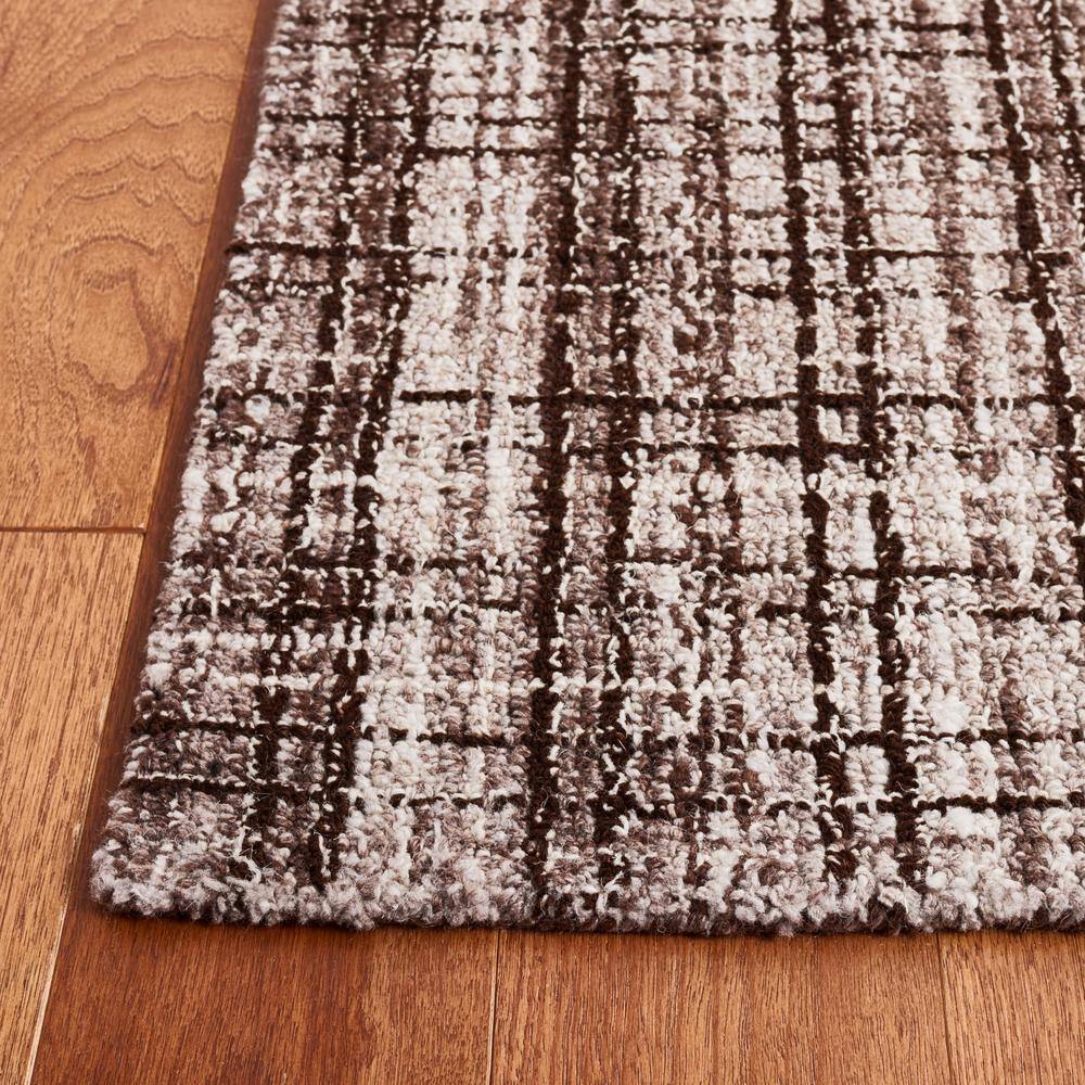 Gray Abstract Handmade Tufted Wool Area Rug, 8' x 10'