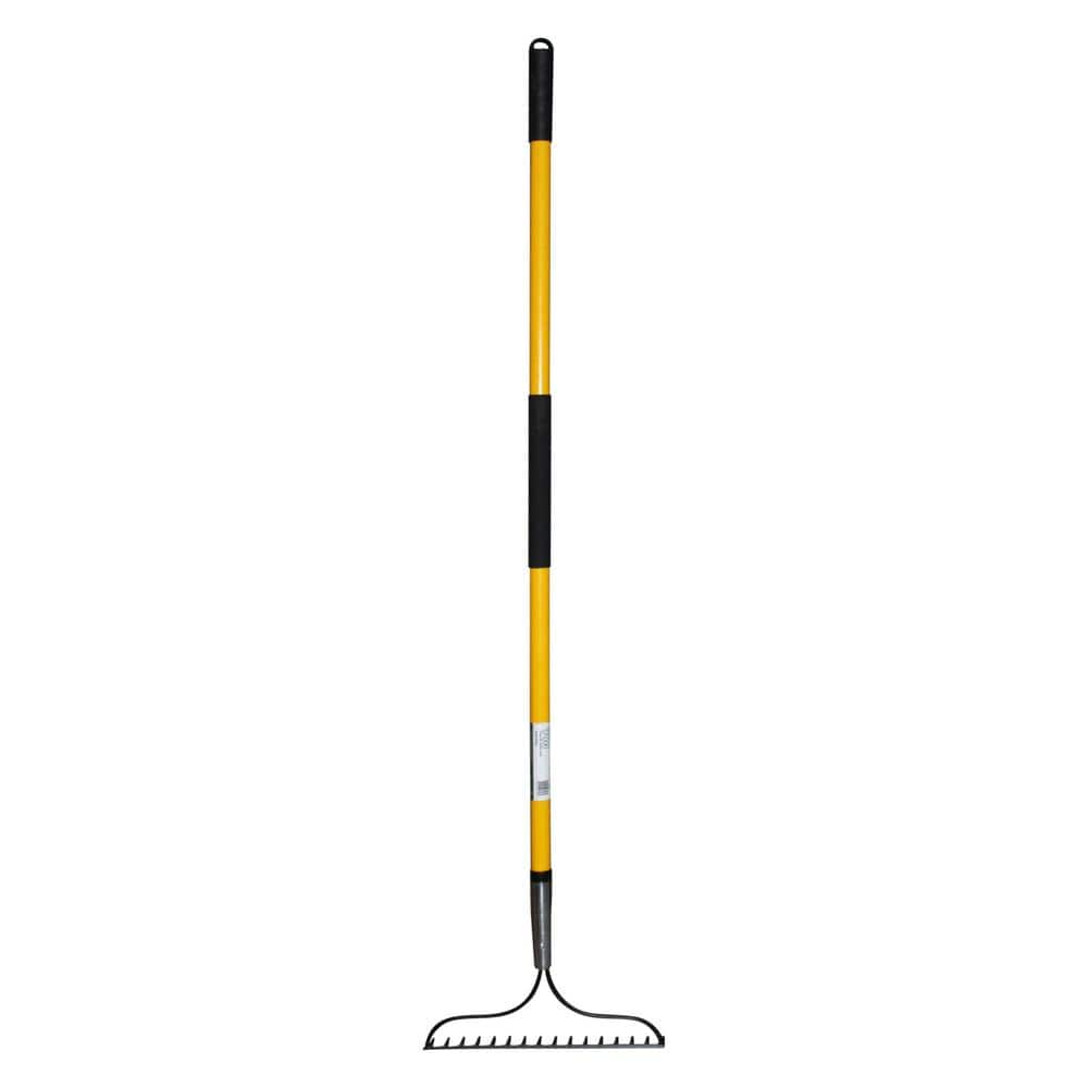 Emsco 54 in. Fiberglass Handle 14-Gauge Steel Rake