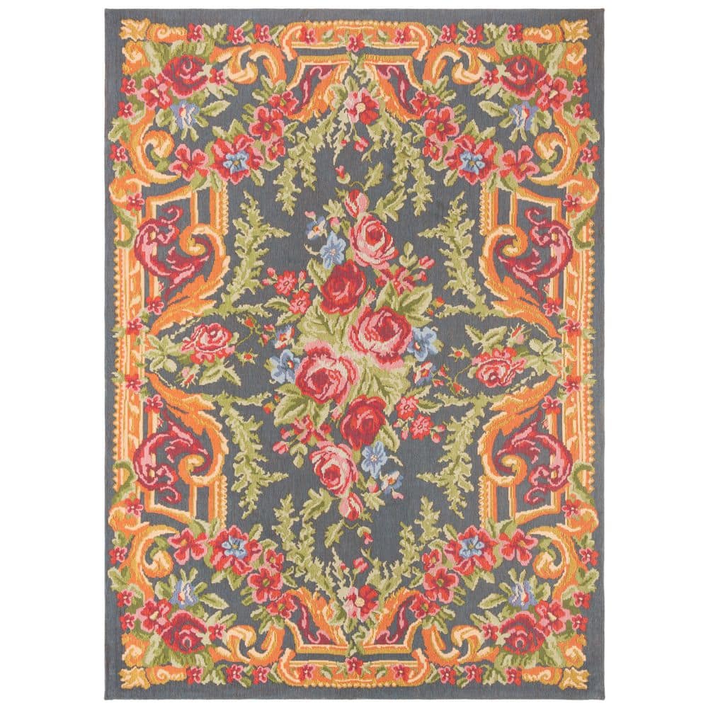 Classic Vintage 5 ft. x 8 ft. Gray/Rose Medallion Floral Area Rug price history on PriceWatchPro