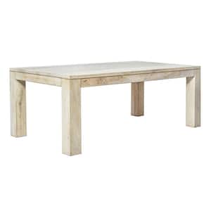 Parsons 46 in. White Wash Rectangle Solid Wood Coffee Table