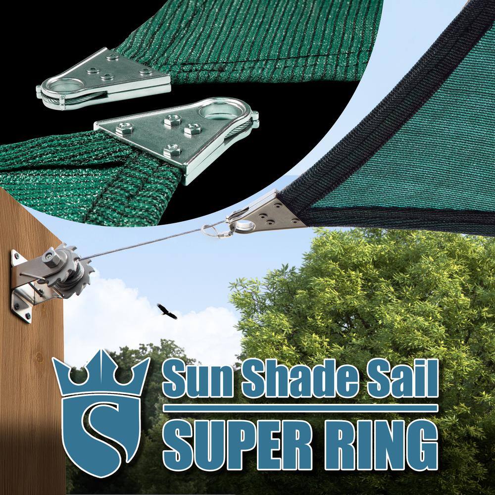 Green 16' x 20' Heavy Duty Rectangle Shade Sail