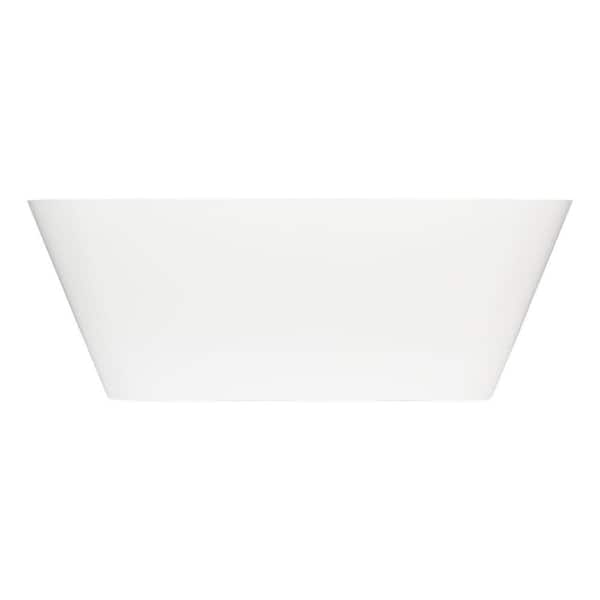 Inoma 66 in. x 31 in. Soaking Bathtub with Center Drain in White