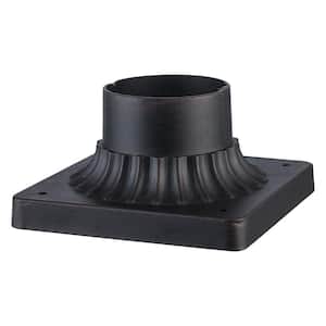 Canby 5.5 in. Rust Square Pier Mount Base for 3 inch Post Top Mounts