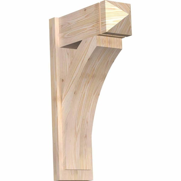 Ekena Millwork 8 in. x 32 in. x 20 in. Thorton Arts and Crafts Rough Sawn Douglas Fir Outlooker