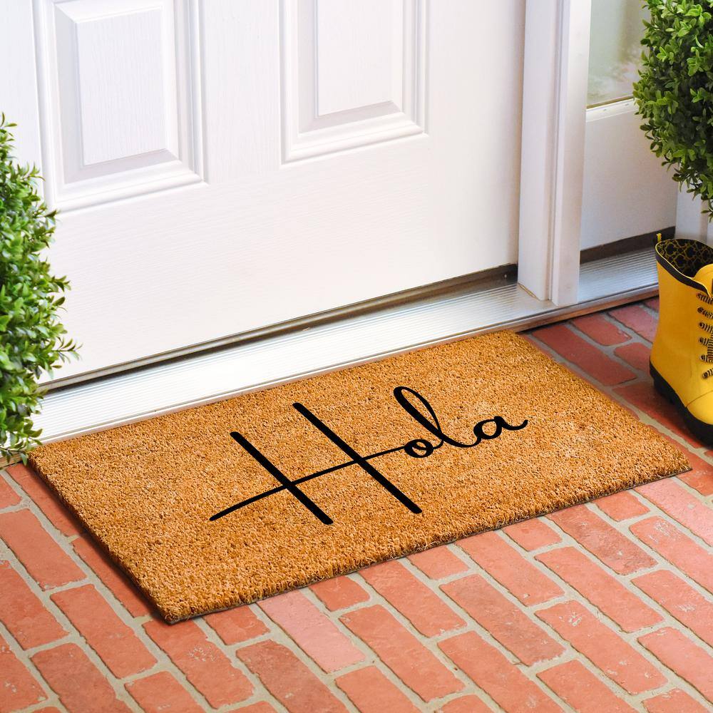 Natural Coir and Vinyl Rectangular Hola Doormat