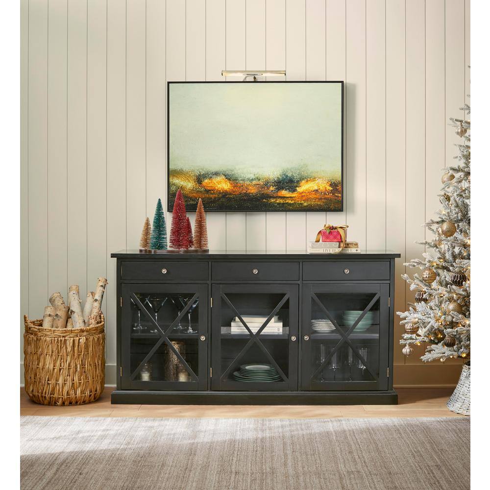 Longford Black Metal and Wood Dining Chair Set