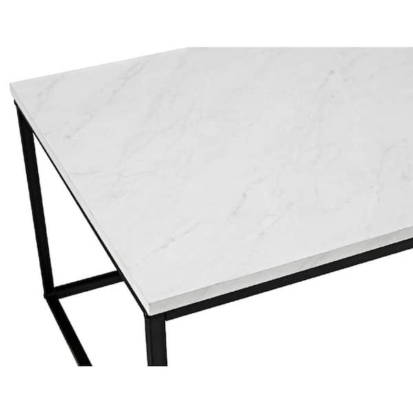 Walker Edison 42 Mixed Material Coffee Table, Marble