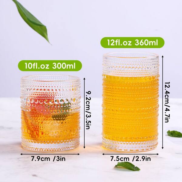 16 oz tumblers with lids Joyclub 16 OZ Glass Cups with Acrylic Lids and Straws