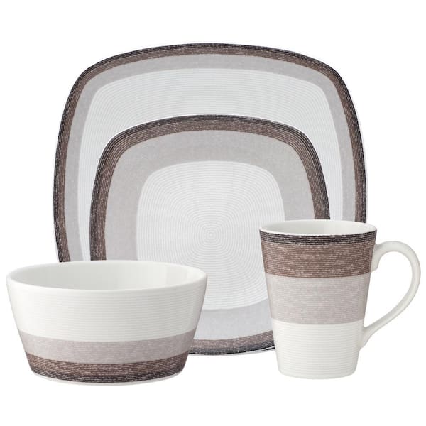 Noritake Colorscapes Layers Canyon Porcelain 4-Piece Square Place Setting (Service for 1)