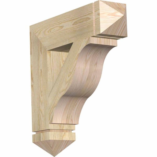 Ekena Millwork 6 in. x 26 in. x 26 in. Douglas Fir Funston Arts and Crafts Rough Sawn Bracket