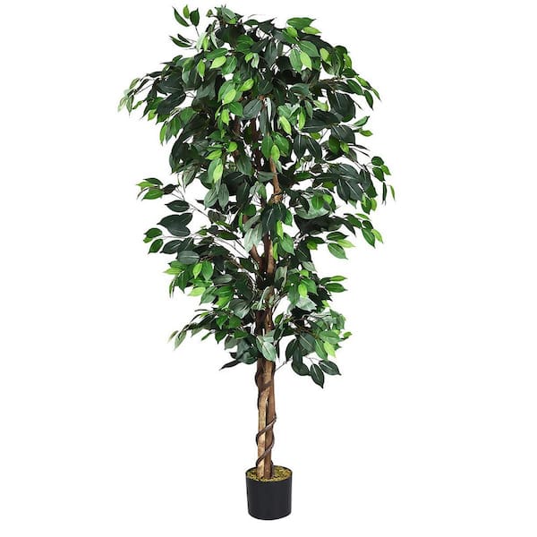 6 ft. Artificial Ficus Silk Tree Home Living Room Office Decor