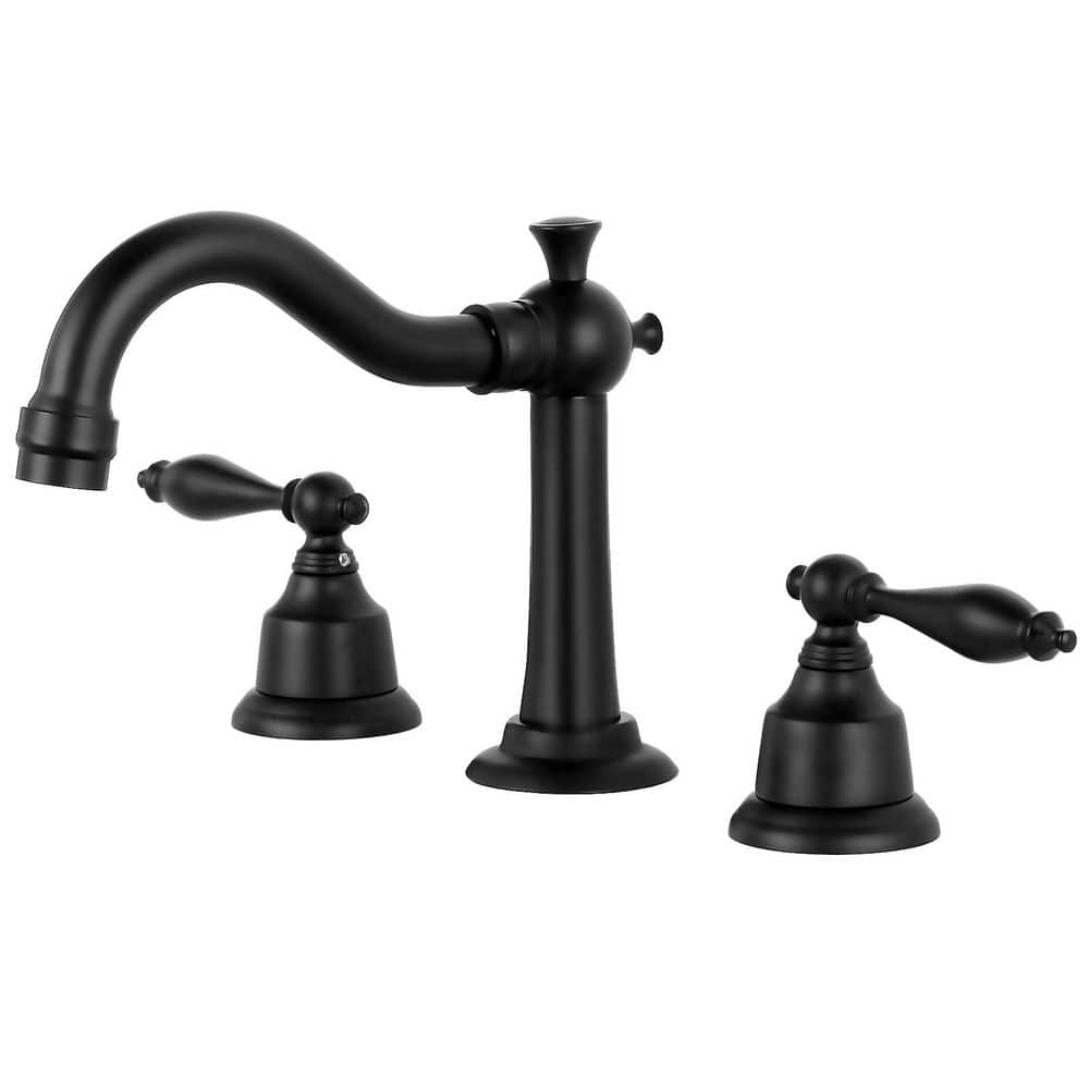 Double Handle 8 in. Widespread Bathroom Faucet 3-Hole Waterfall Bathroom Si