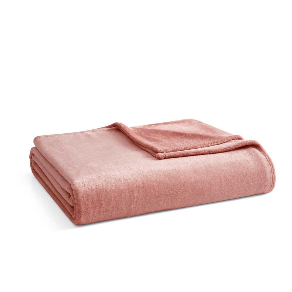 MARTHA STEWART The Bedford Collection 1-Piece Pink Clay Plush