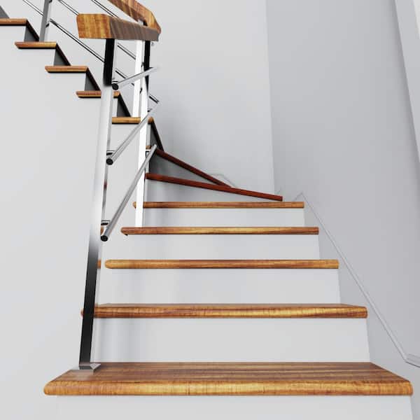 Hawaiian 43.18 mm T x 48 in. L x 12.2 in. W Vinyl Stair Tread, Riser and Return Kit (Set of 2)