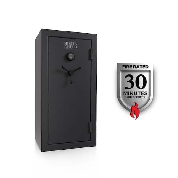 26-Gun Fireproof Long Gun Safe with Electronic Lock, Charcoal Gray