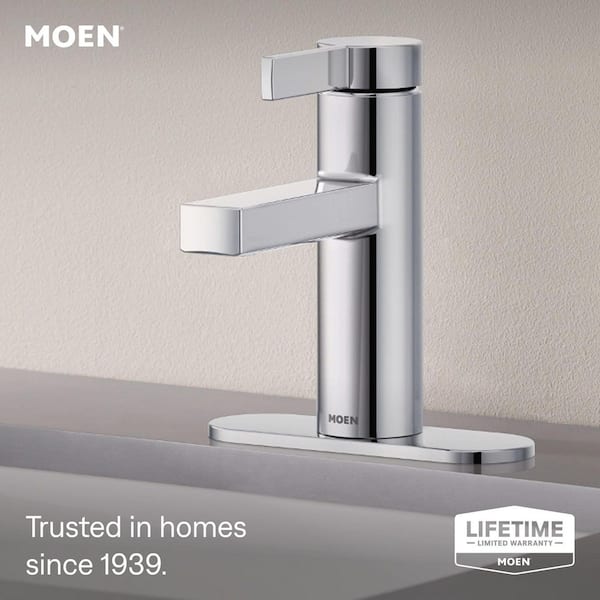 Beric Single Hole Single Handle Bathroom Faucet in Chrome