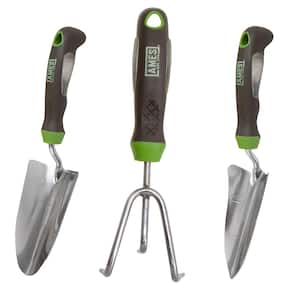 3-Piece Garden Tool Set - Hand Trowel, Hand Transplanter and Hand Cultivator