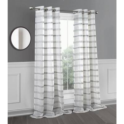 Gray Striped Curtains Window Treatments The Home Depot Gray Striped Curtains Window, Gray White Striped Curtains