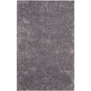 Classic Shag Ultra Gray 10 ft. x 14 ft. Solid Area Rug