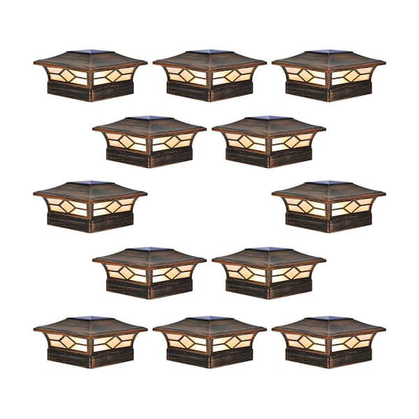 Solar Post Cap Lights Outdoor 8pack, Waterproof Solar Powered Deck Fence Post Lights 4x4 Wood Vinyl Posts Solar Outdoor Led Light Cool Warm Lighting B - View #4