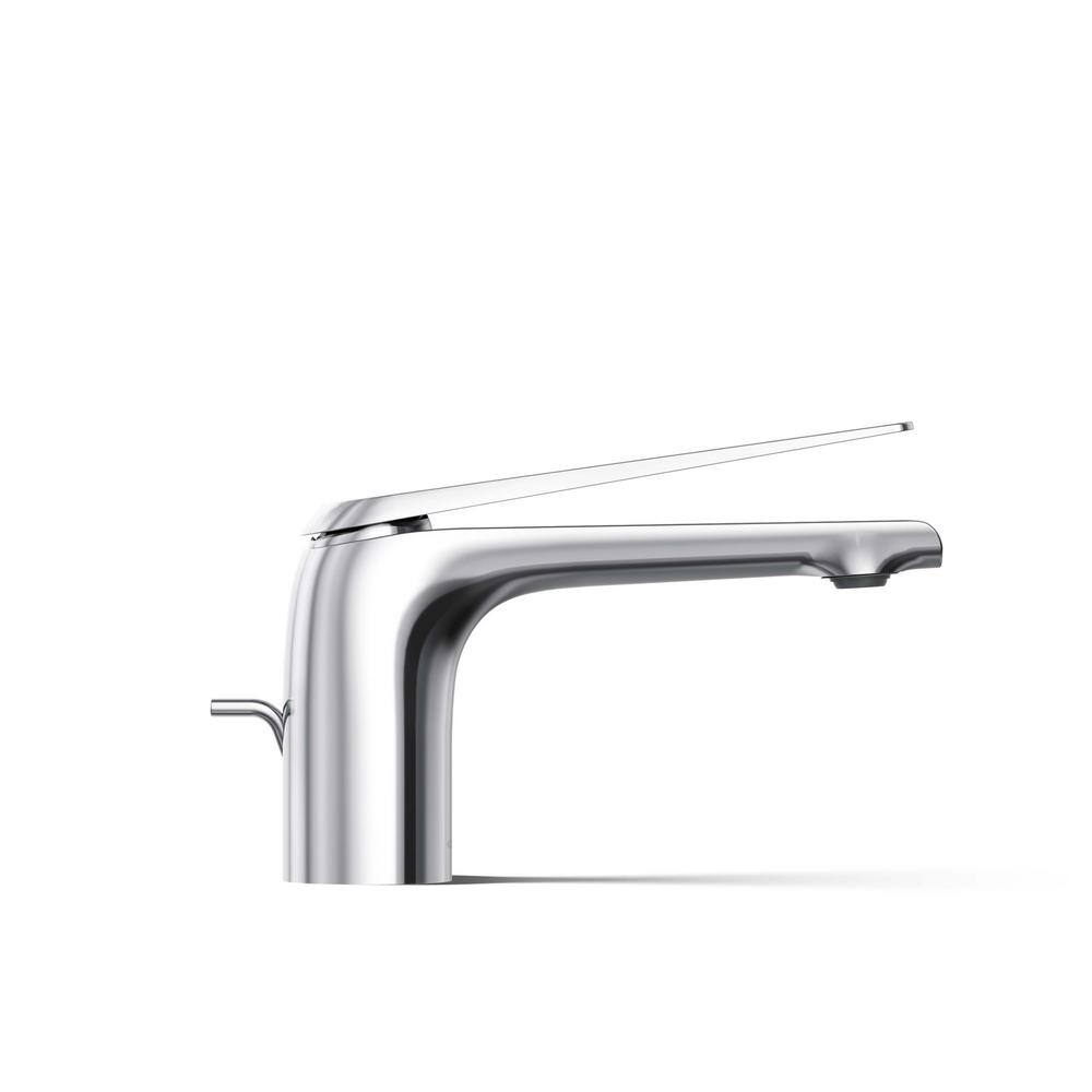 Polished Chrome Single-Handle Bathroom Sink Faucet