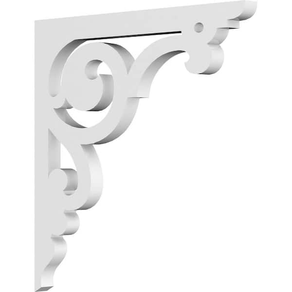 Ekena Millwork 5/8 in. W x 10 in. H x 10 in. D PVC Hurley Bracket