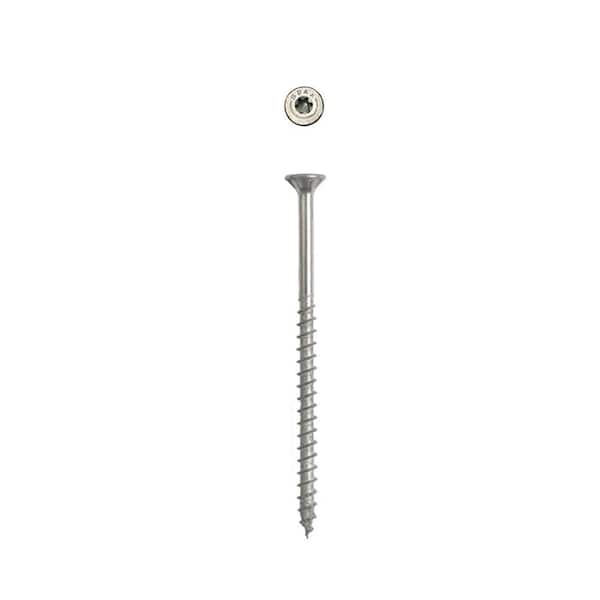 #10 x 3-1/2 in. Exterior Flat Head Deck Wood Screws Construction Torx T-Star Plus (177 Each) 3 LB Bit Included