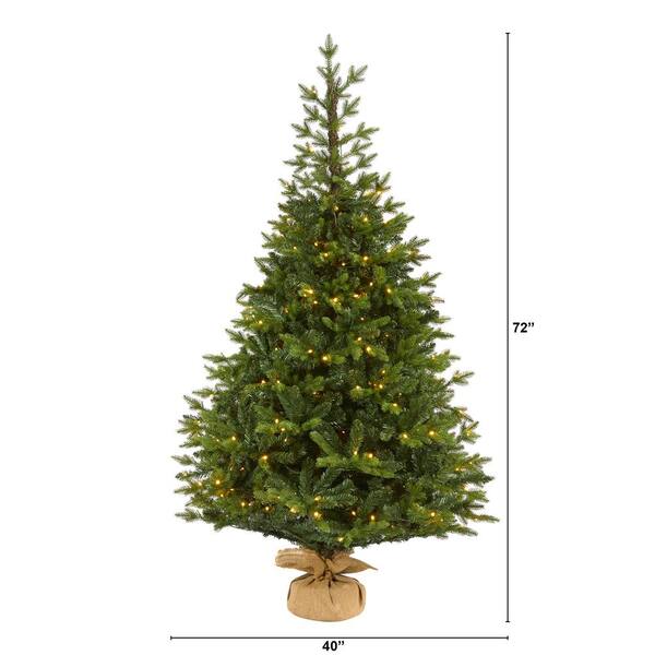 Pre-lit Life-like Fraser Fir Artificial Christmas Tree 4ft 5ft 6ft 7ft 8ft 