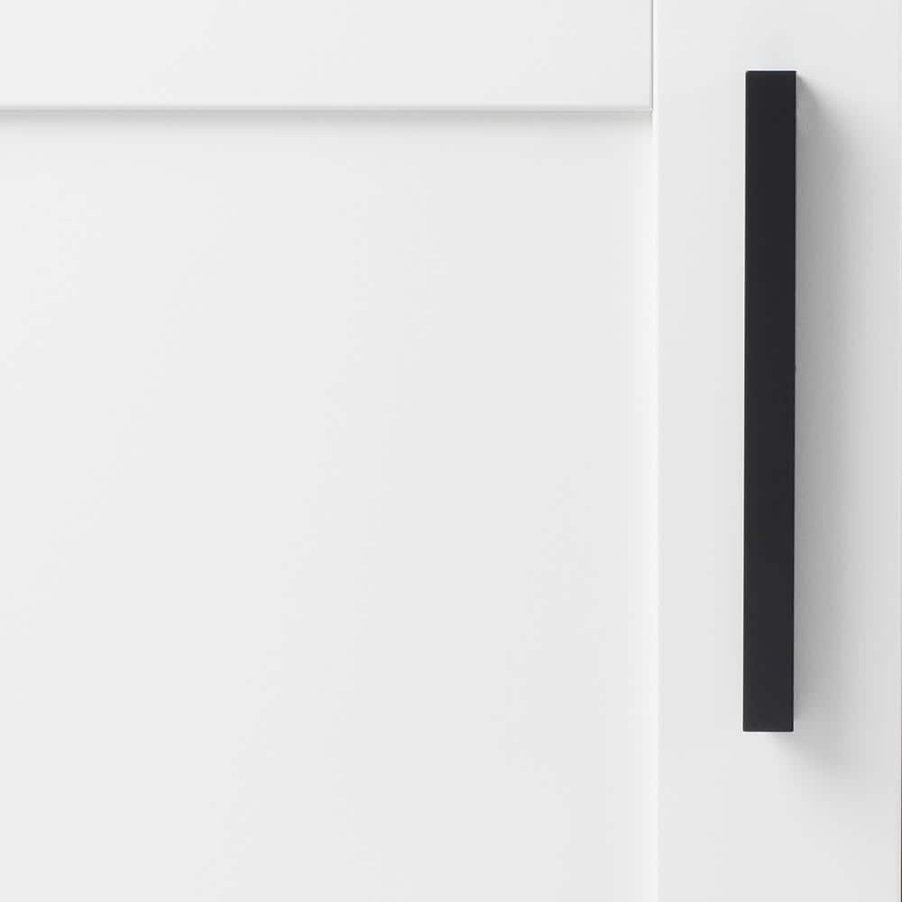 Flat Onyx Aluminum Modern Finger Cabinet Pulls, 5-3/4 Inch