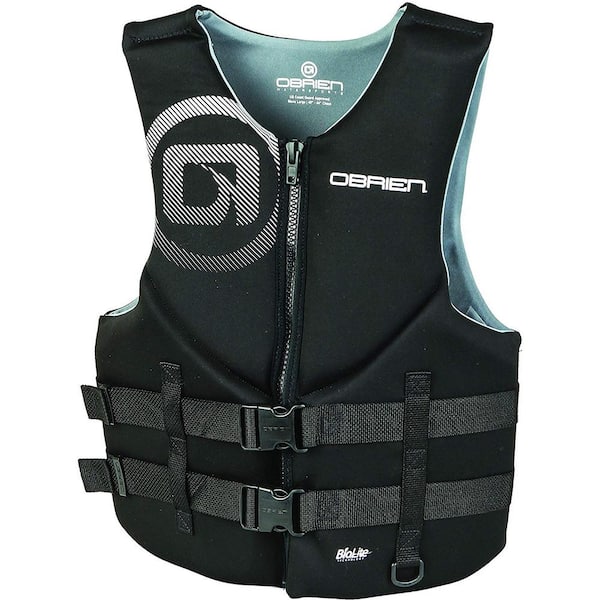 O'BRIEN Size M Traditional Men Lightweight Safety Life Jacket, Black  2192865 - The Home Depot
